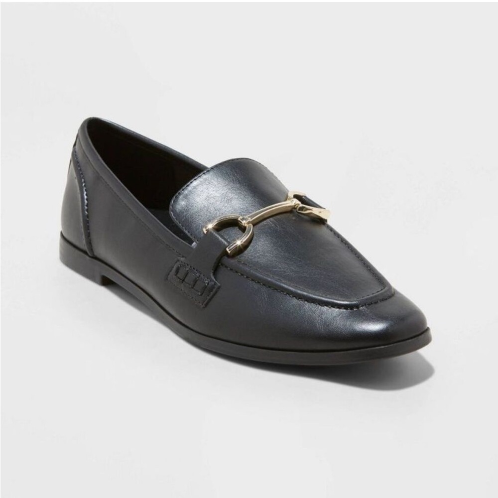 Women's Laurel Loafer Flats - A New Day Black 10 nwt